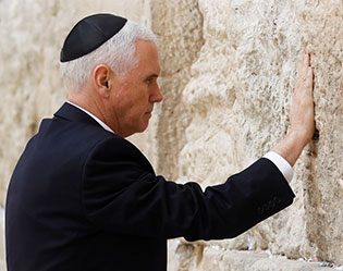Vice-President Pence at Israel prayer wall