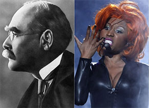Poets Rudyard Kipling and Nicki Minaj