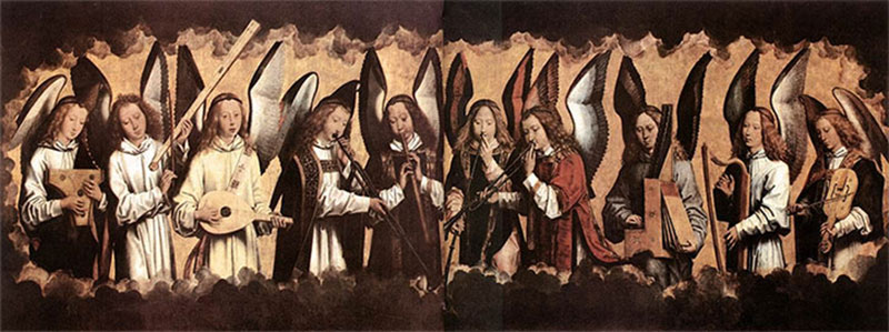 painting angel musicians